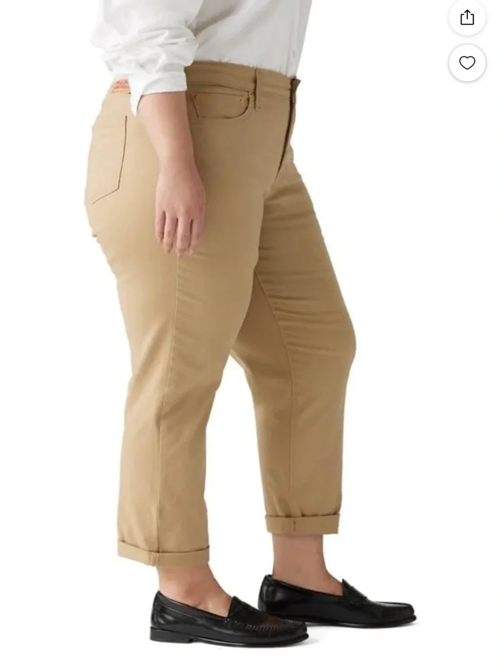 NWT Levi’s Boyfriend Pants Camel Beige 34x27